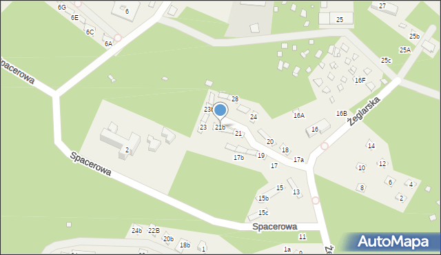 Turawa, Żeglarska, 21b, mapa Turawa