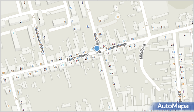 Turek, Żeromskiego Stefana, 13a, mapa Turka