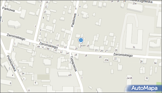 Tuszyn, Żeromskiego Stefana, 17, mapa Tuszyn