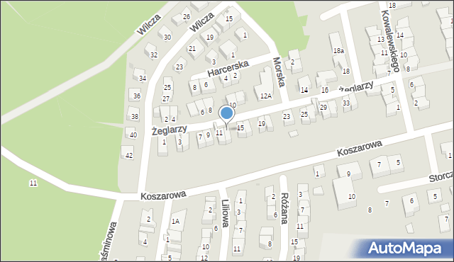 Ustka, Żeglarzy, 13, mapa Ustka