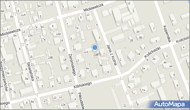 Ustka, Żeromskiego Stefana, 11B, mapa Ustka