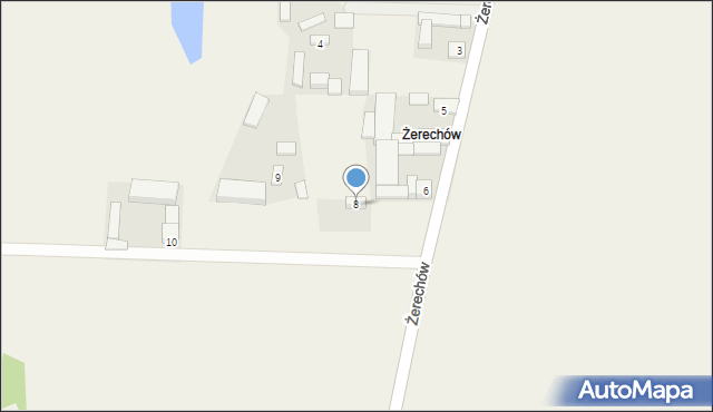 Ustków, Żerechów, 8, mapa Ustków