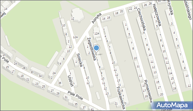 Wałbrzych, Żegiestowska, 6, mapa Wałbrzycha