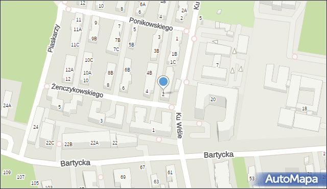 Warszawa, Żenczykowskiego Wacława, 2, mapa Warszawy