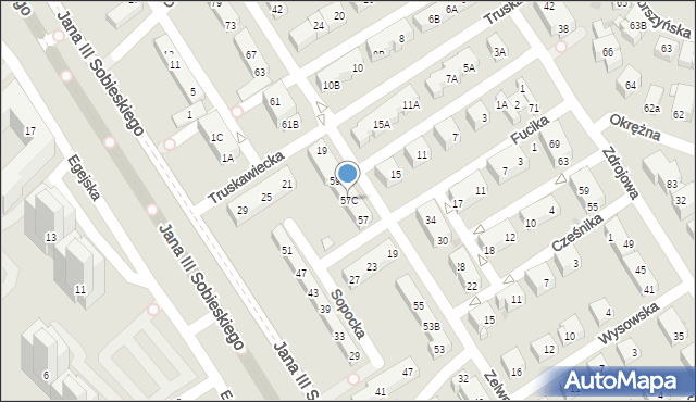 Warszawa, Zelwerowicza Aleksandra, 57C, mapa Warszawy