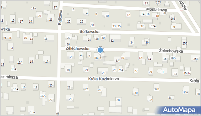 Warszawa, Żelechowska, 8, mapa Warszawy