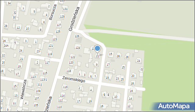 Wasilków, Żeromskiego Stefana, 11, mapa Wasilków