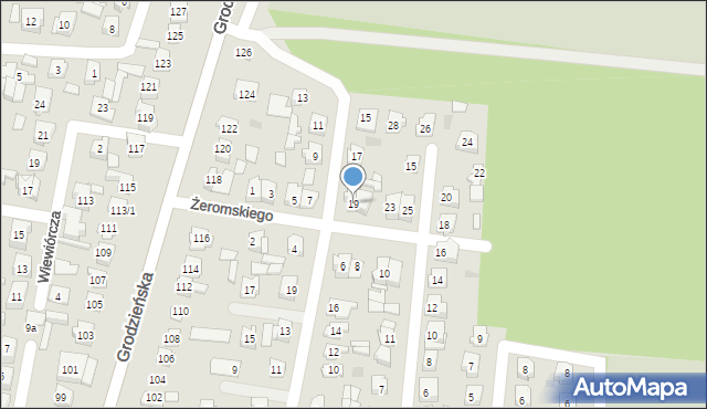 Wasilków, Żeromskiego Stefana, 19, mapa Wasilków