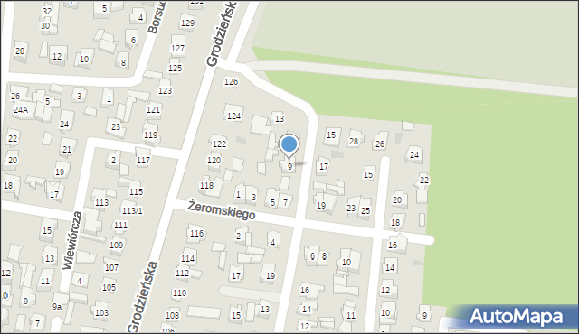 Wasilków, Żeromskiego Stefana, 9, mapa Wasilków