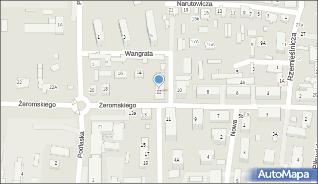 Węgrów, Żeromskiego Stefana, 12, mapa Węgrów