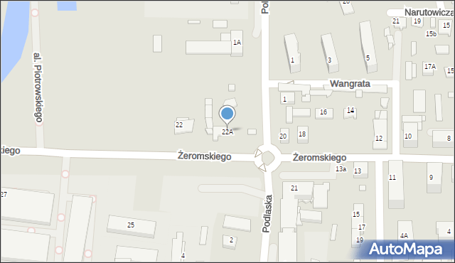 Węgrów, Żeromskiego Stefana, 22A, mapa Węgrów