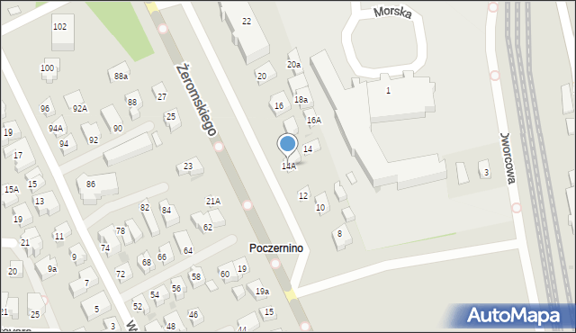 Władysławowo, Żeromskiego Stefana, 14A, mapa Władysławowo