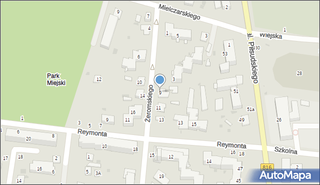 Włodawa, Żeromskiego Stefana, 9, mapa Włodawa