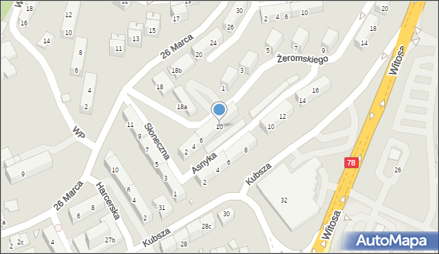 Wodzisław Śląski, Żeromskiego Stefana, 10, mapa Wodzisławia Śląskiego