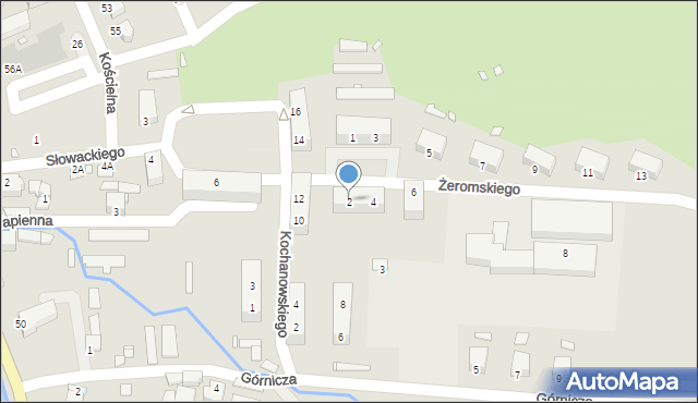 Wojcieszów, Żeromskiego Stefana, 2, mapa Wojcieszów