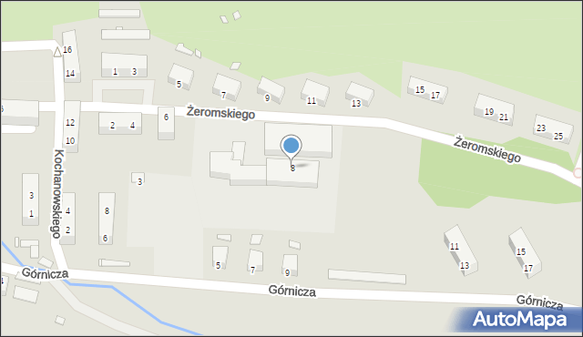 Wojcieszów, Żeromskiego Stefana, 8, mapa Wojcieszów