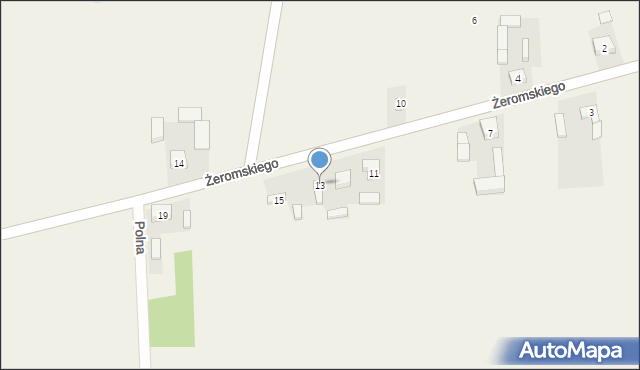 Wola Popowa, Żeromskiego Stefana, 13, mapa Wola Popowa