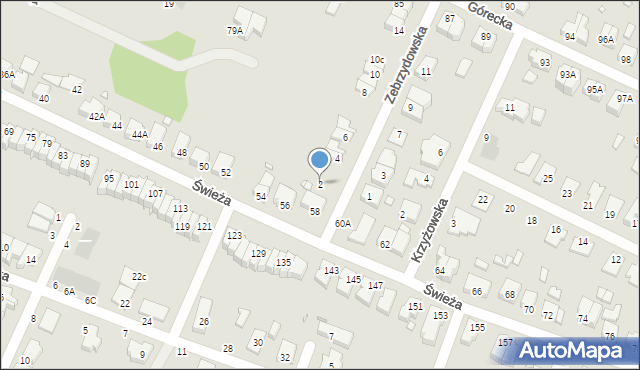 Wrocław, Zebrzydowska, 2, mapa Wrocławia