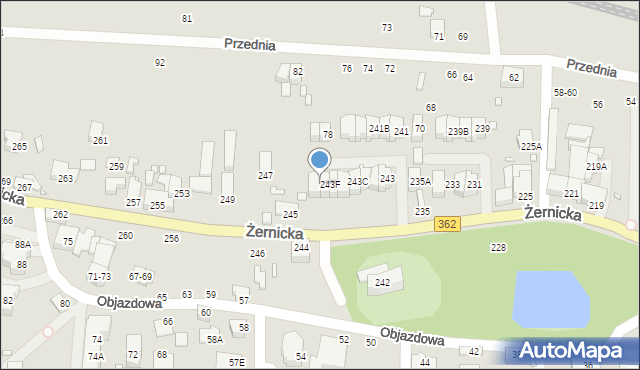 Wrocław, Żernicka, 243G, mapa Wrocławia