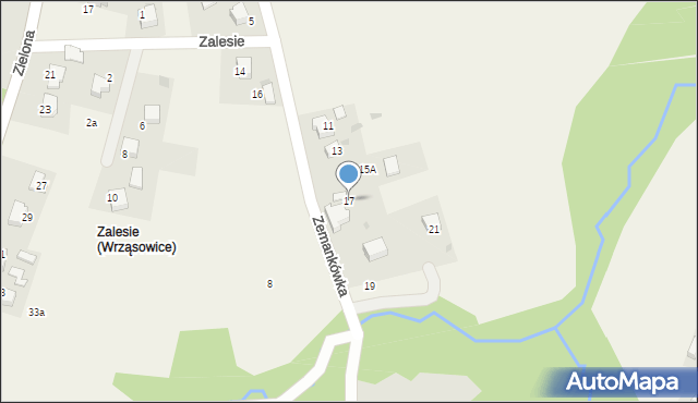 Wrząsowice, Zemankówka, 17, mapa Wrząsowice