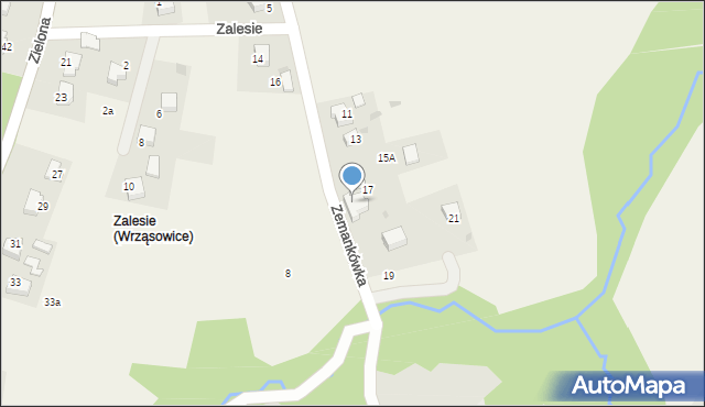 Wrząsowice, Zemankówka, 17A, mapa Wrząsowice