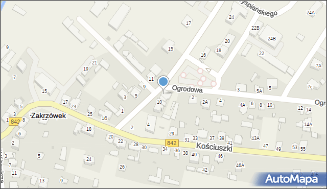 Zakrzówek, Żeromskiego Stefana, 14, mapa Zakrzówek