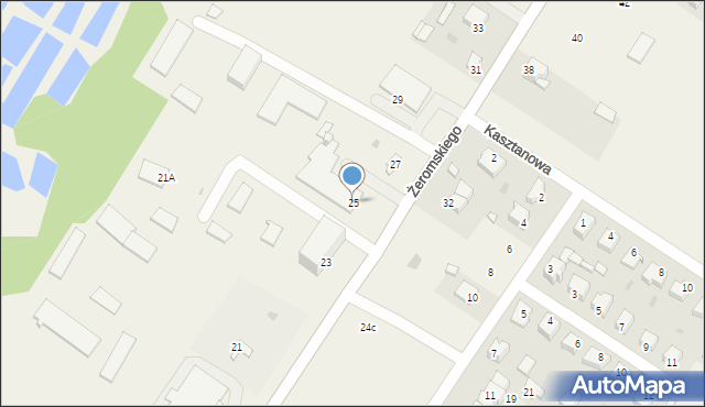 Zakrzówek, Żeromskiego Stefana, 25, mapa Zakrzówek