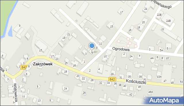 Zakrzówek, Żeromskiego Stefana, 5, mapa Zakrzówek