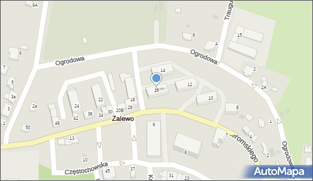 Zalewo, Żeromskiego Stefana, 16, mapa Zalewo