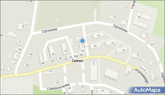 Zalewo, Żeromskiego Stefana, 20, mapa Zalewo