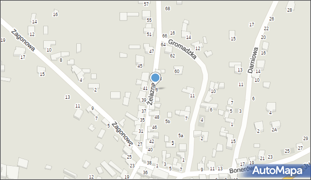 Zawiercie, Żelazna, 56, mapa Zawiercie