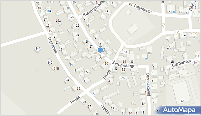 Zbąszyń, Żeromskiego Stefana, 29, mapa Zbąszyń