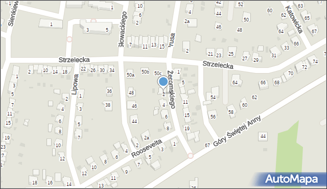 Zdzieszowice, Żeromskiego Stefana, 2, mapa Zdzieszowice