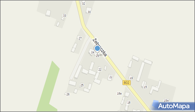 Żebraczka, Żebraczka, 23, mapa Żebraczka