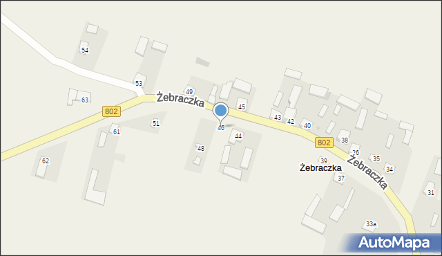 Żebraczka, Żebraczka, 46, mapa Żebraczka