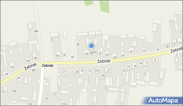 Żebrak, Żebrak, 24, mapa Żebrak