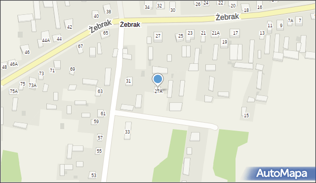 Żebrak, Żebrak, 27A, mapa Żebrak