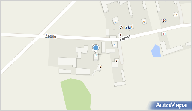 Żebrki, Żebrki, 1, mapa Żebrki