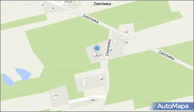 Żebrówka, Żebrówka, 45A, mapa Żebrówka