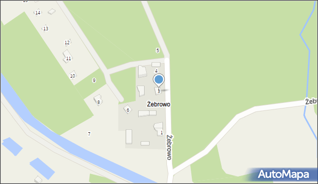 Żebrowo, Żebrowo, 3, mapa Żebrowo