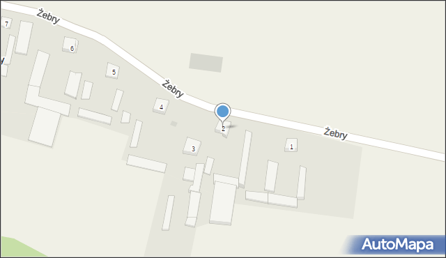 Żebry, Żebry, 2, mapa Żebry