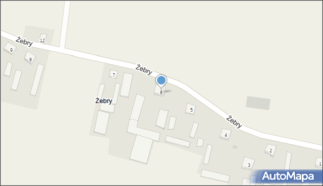 Żebry, Żebry, 6, mapa Żebry