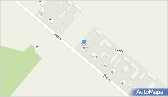 Żebry, Żebry, 28, mapa Żebry