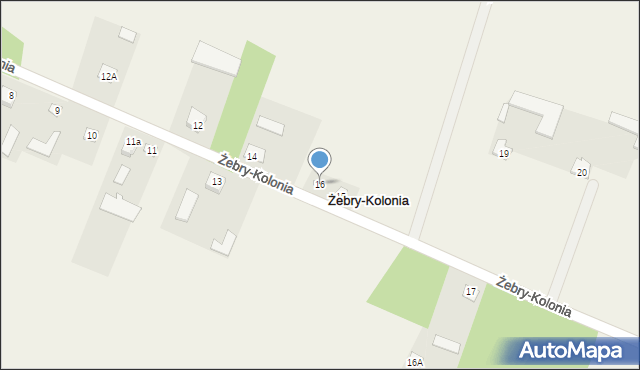 Żebry-Kolonia, Żebry-Kolonia, 16, mapa Żebry-Kolonia