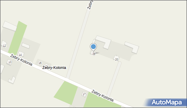 Żebry-Kolonia, Żebry-Kolonia, 19, mapa Żebry-Kolonia