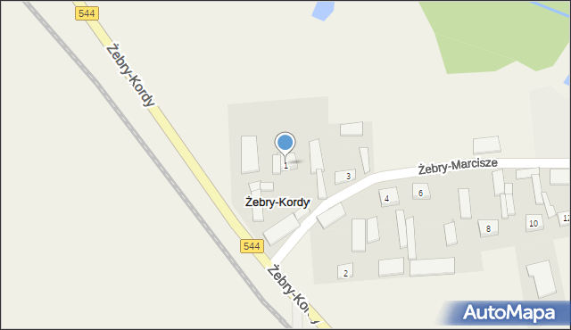 Żebry-Kordy, Żebry-Kordy, 1, mapa Żebry-Kordy