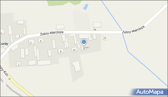 Żebry-Kordy, Żebry-Kordy, 12, mapa Żebry-Kordy