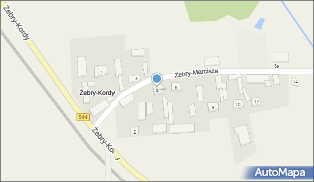 Żebry-Kordy, Żebry-Kordy, 4, mapa Żebry-Kordy