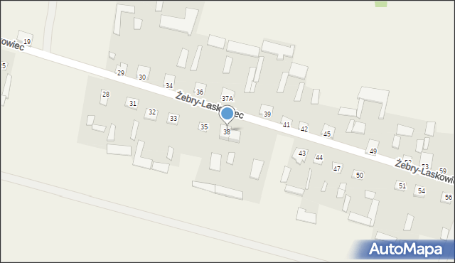 Żebry-Laskowiec, Żebry-Laskowiec, 38, mapa Żebry-Laskowiec