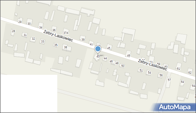 Żebry-Laskowiec, Żebry-Laskowiec, 43, mapa Żebry-Laskowiec